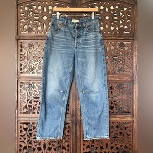 MADEWELL DARTED BARREL LEG JEANS 
SIZE 25